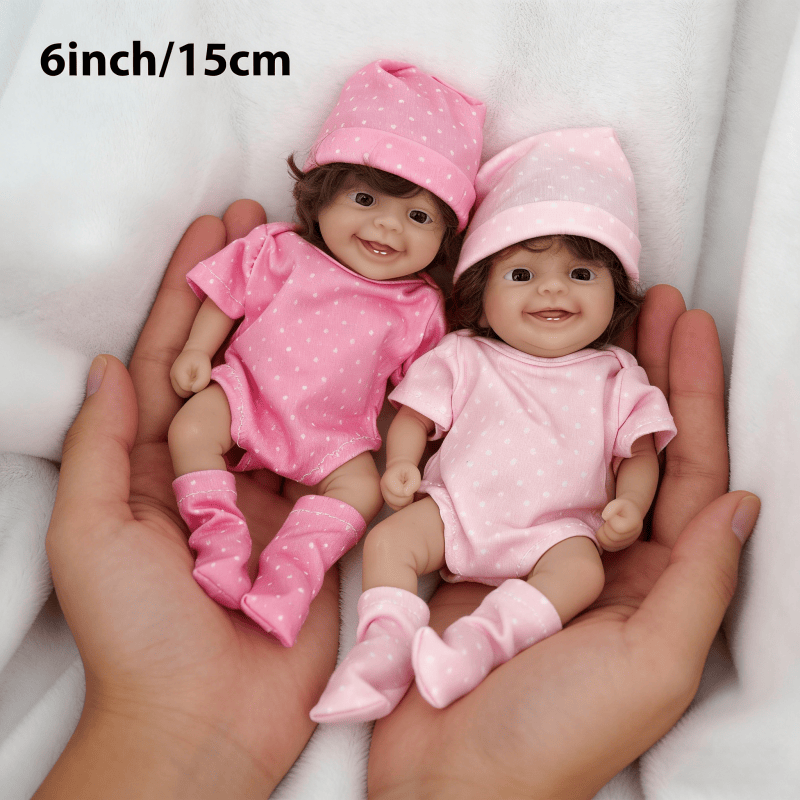 Reborn Baby Doll Silicone Realistic - Boneka Reborn Mini Lucu 6 Inci