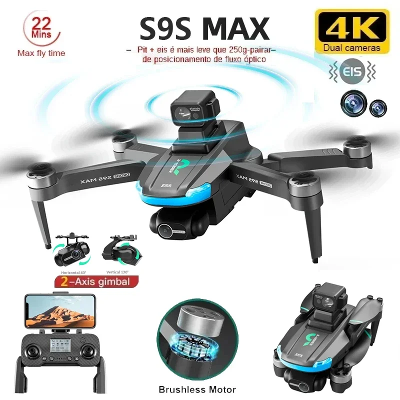 Fpv Brushless Rc Drone 4K - Drone MINI S9S MAX Baru 4K