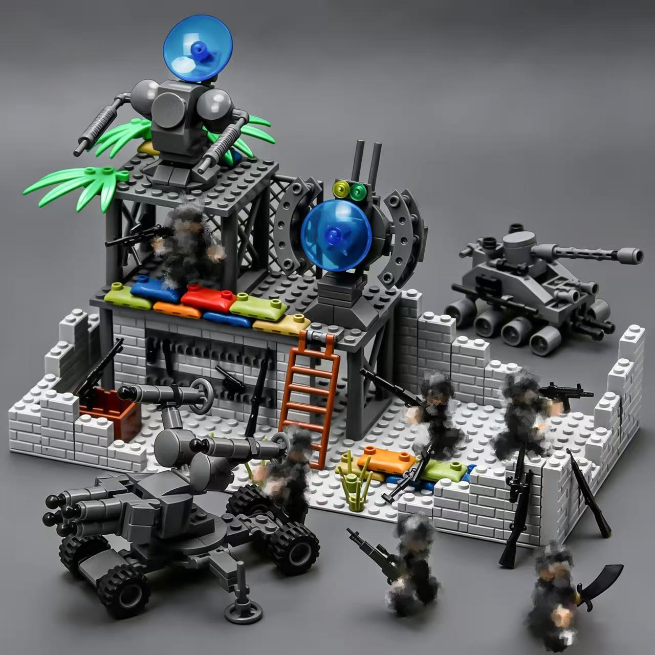 Lego Compatible Military Tank - Batu Bata Bangunan Modular Pangkalan Tempur