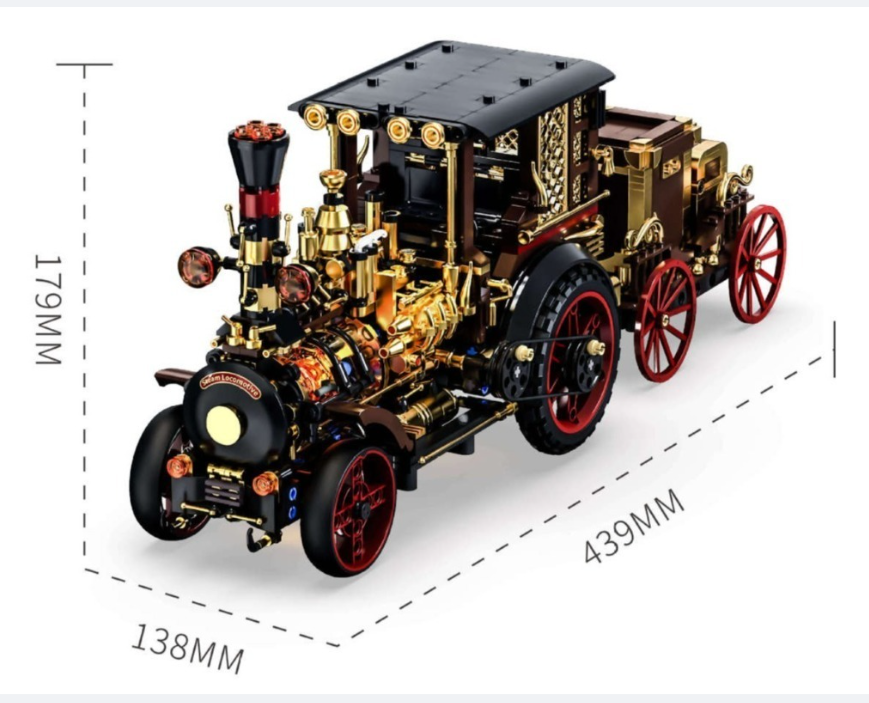 Building Blocks - Kreatif 1331Pcs Blok Bangunan Mobil Uap