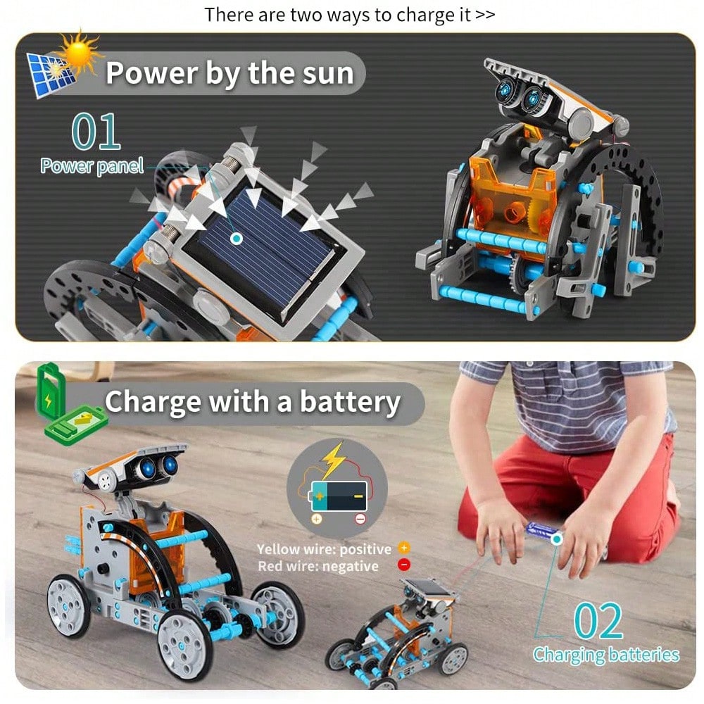 Mainan Kit Robot Surya 12-in-1 - Stem Solar Robot Kit For Kids ulasan dan harga