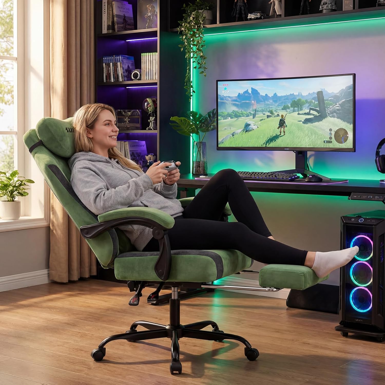 Kursi Gaming dengan Sandaran T - Video Games ulasan dan harga