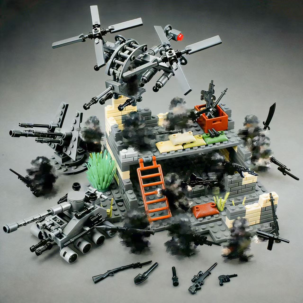Batu Bata Bangunan Modular Pan - Lego Compatible Military Tank ulasan dan harga