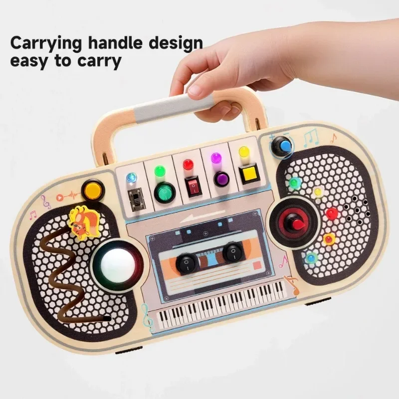 Mainan Montessori untuk Balita - Montessori Wooden Busy Board Toddler ulasan dan harga