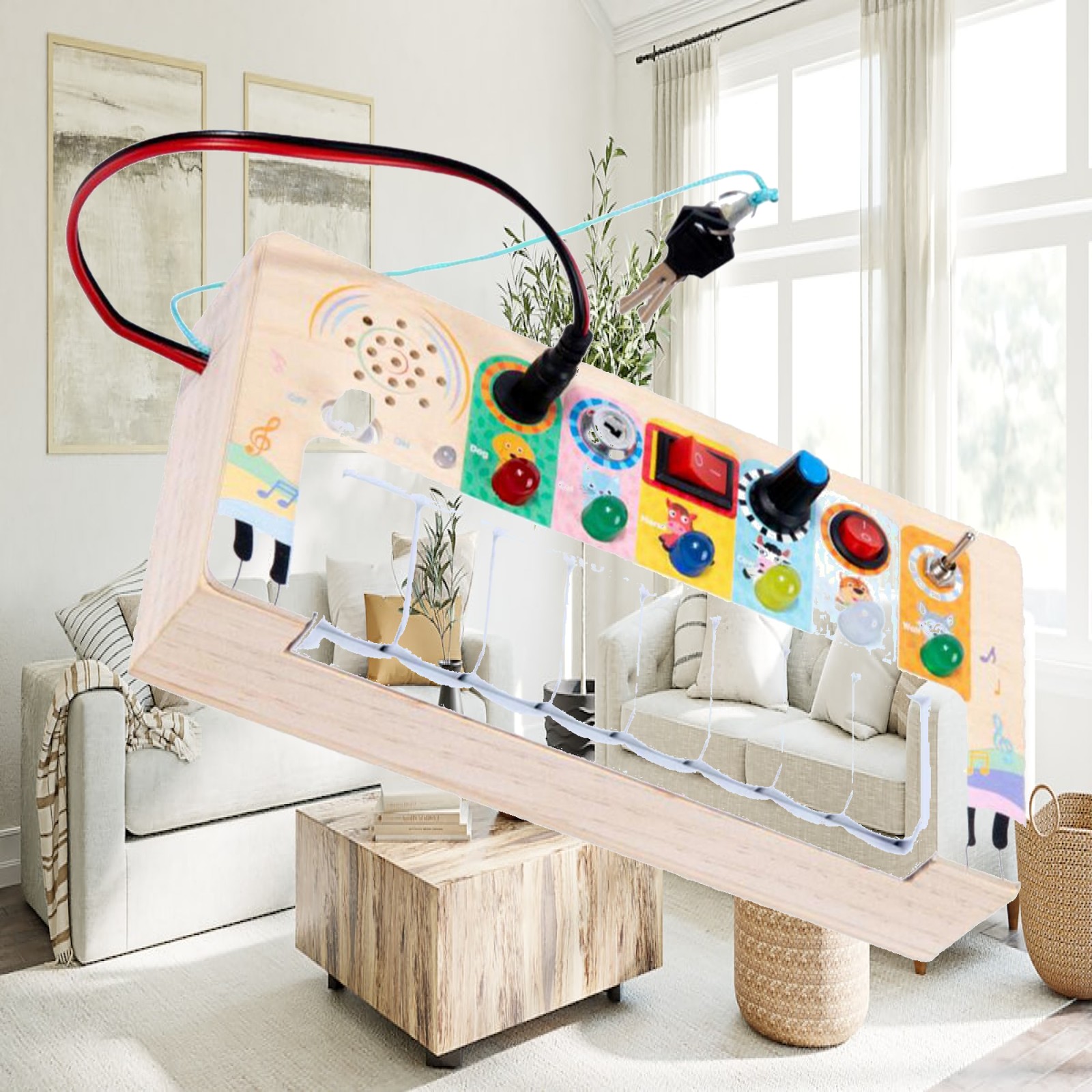 Papan Aktivitas untuk Balita,  - Montessori Wooden Busy Board Toddler ulasan dan harga